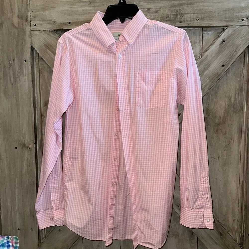 Club Class Pink Gingham Button Down Shirt